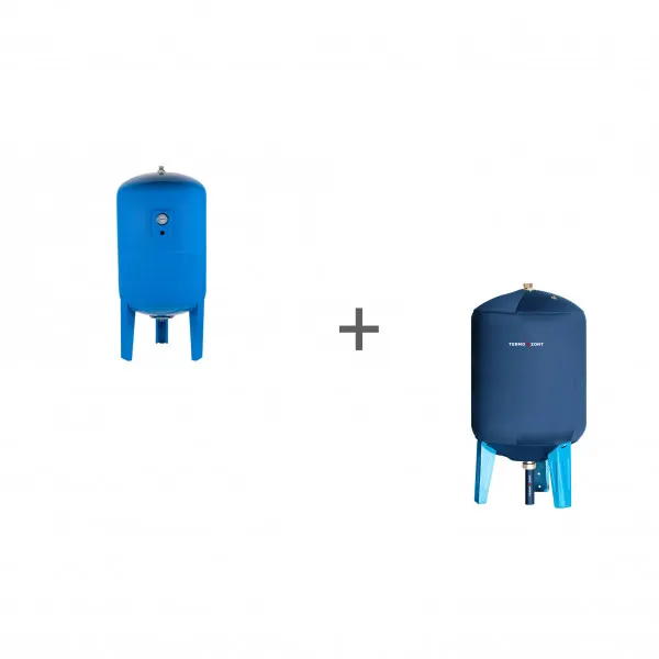 Гидроаккумулятор вертикальный
 UNIPUMP 300 л + Чехол TermoZont GB 300 для гидробака от магазина gidro-z