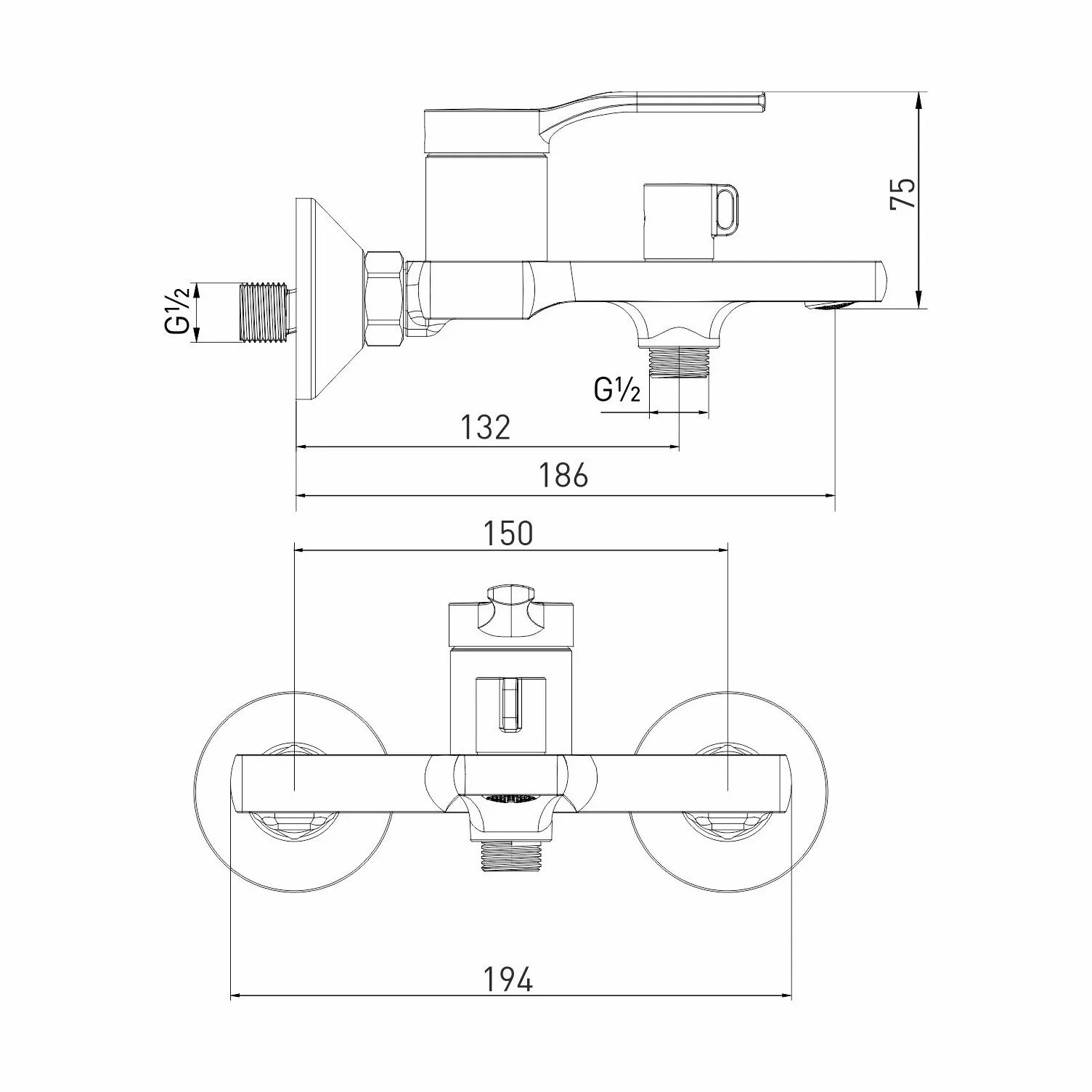 Смеситель для ванны 35k MIXLINE ML40-01 Flat от магазина gidro-z