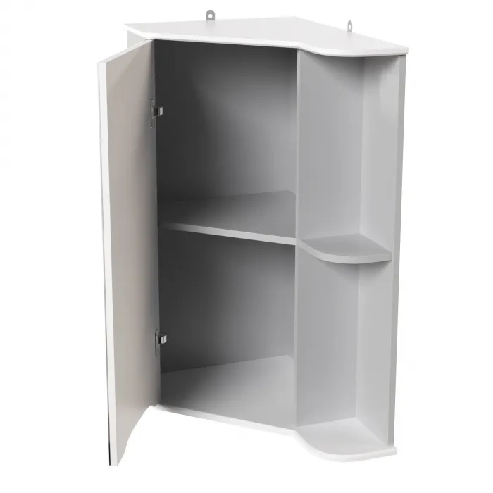 Шкаф навесной КОРНЕР универсальный серый угловой без подсветки ПВХ от магазина gidro-z