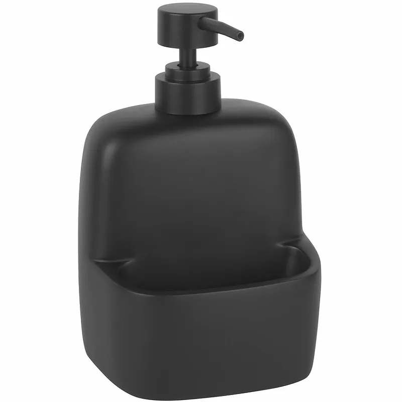 Дозатор для жидкого мыла WasserKRAFT K-8499BLACK с емкостью для губки Черный матовый от магазина gidro-z
