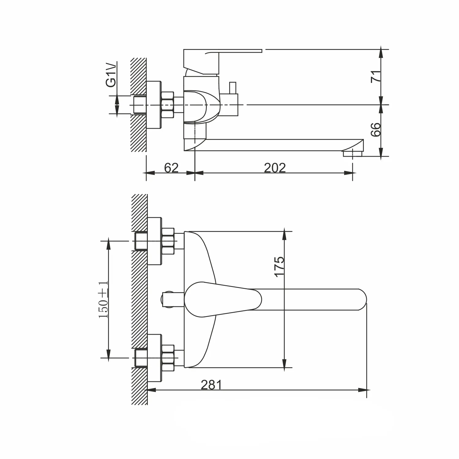 Смеситель для ванны и раковины 35k MIXLINE MLSS36-021 Steel Kit нерж. от магазина gidro-z