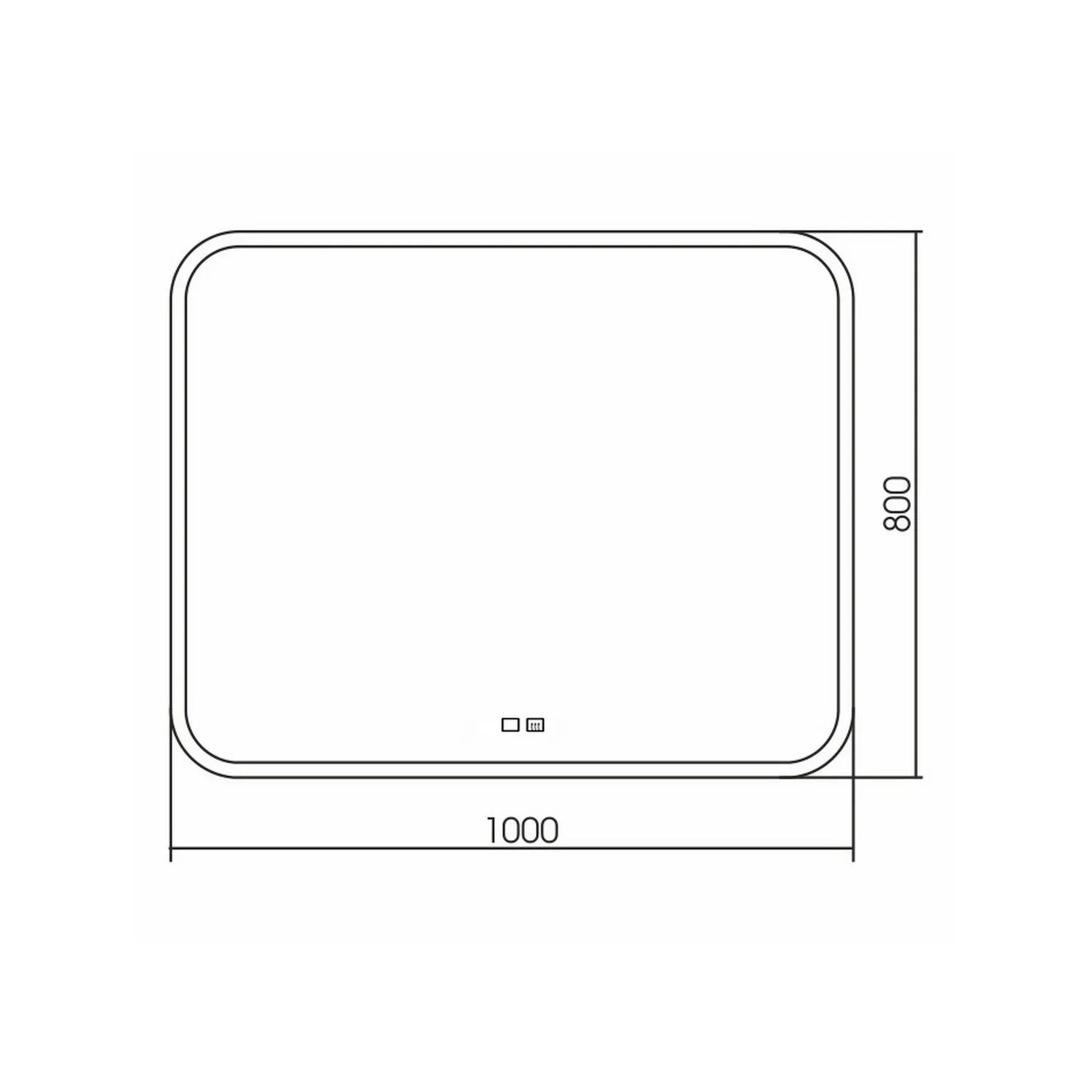 Зеркало MIXLINE Стив-2 1000800 ШВ сенсорный выключатель, двойной подогрев от магазина gidro-z