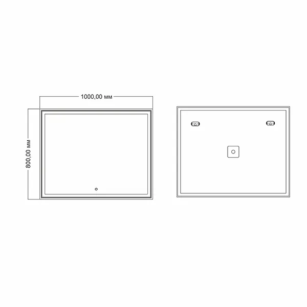 Зеркало MIXLINE "Минио" 1000*800 ШВ сенсорный выключатель, светодиодная подсветка от магазина gidro-z