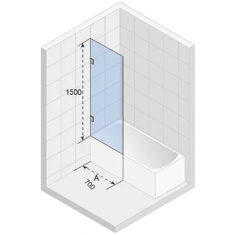 Шторка на ванну Riho VZ Scandic NXT X409 70х150 G001160120 (GX00503C0) профиль Хром стекло прозрачное от магазина gidro-z